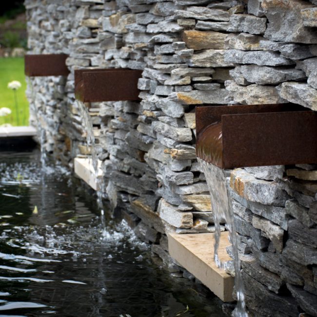 reflective rill water feature