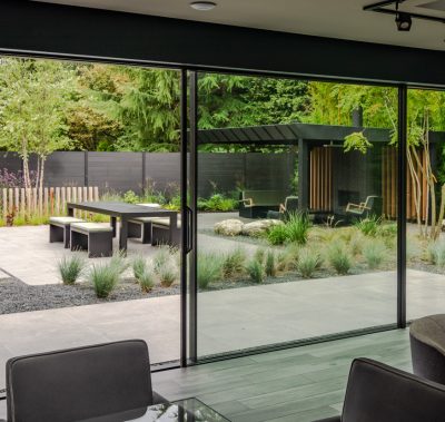 Dining terrace and sheltered outdoor living room