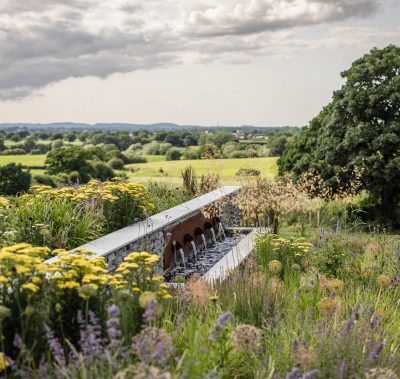 corten water feature