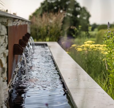 corten water feature