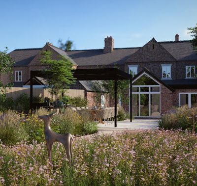 modern country garden design in Davenham